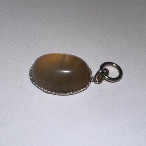 Natural Citrine Cabochon Oval Pendant - Picture 3 of 6